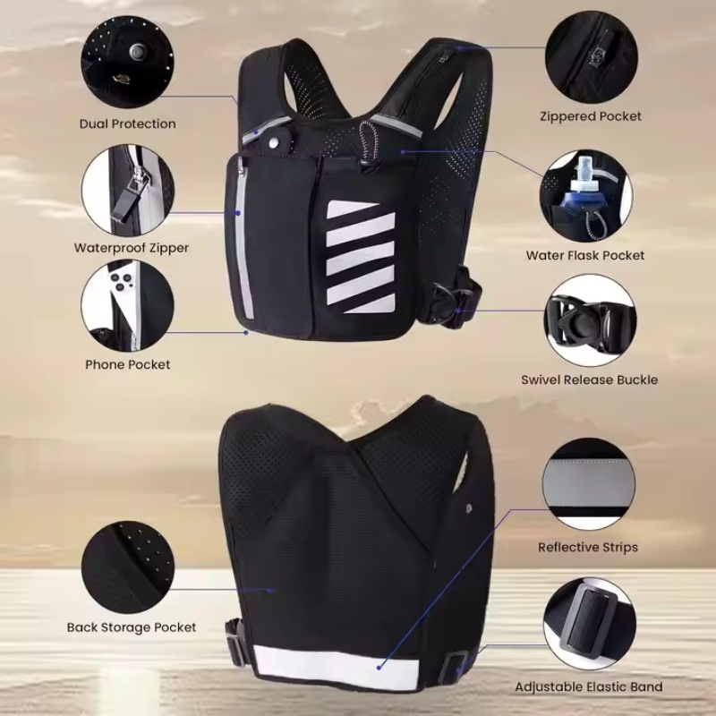 Wholesale Reflective Hydration Running Jogging Vest Bag