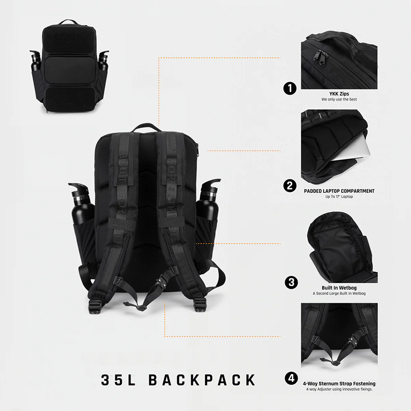 Custom 35L Tactical Gym Backpack Factory