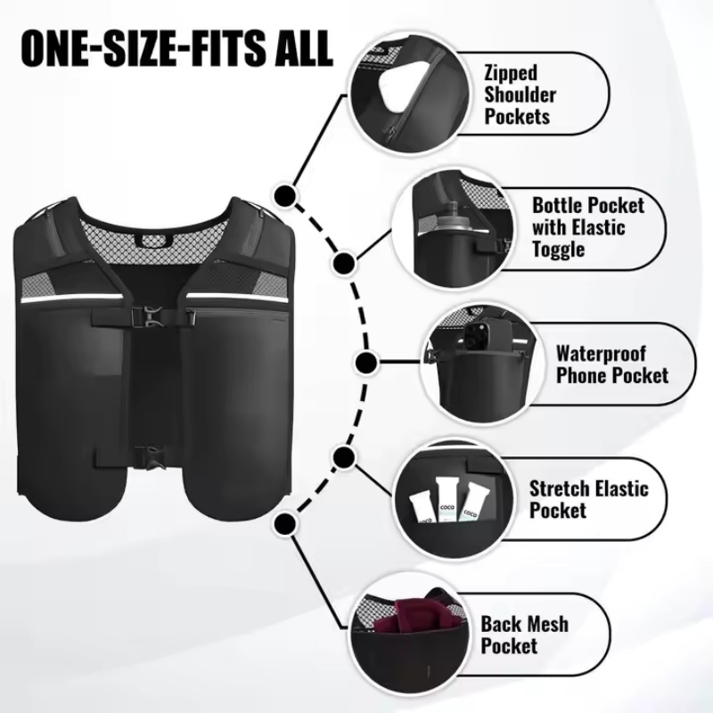 Wholesale Reflective Breathable Neoprene Running Vest 
