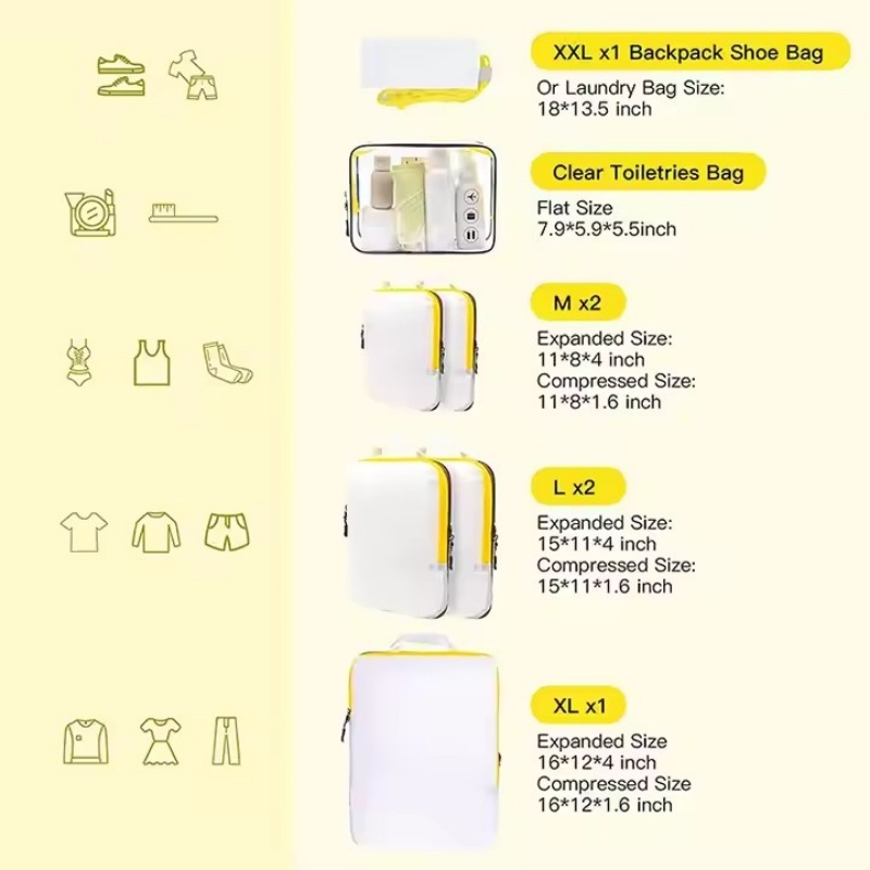 Multi-functional Packing Cube Set