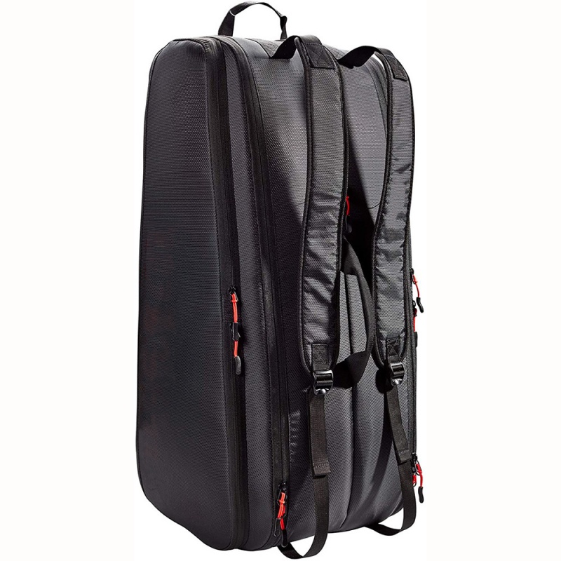 Compact racket bag with shoe storage