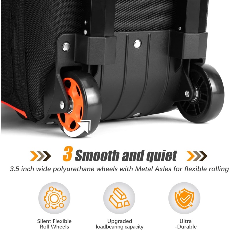 Convenient wheeled bowling equipment bag