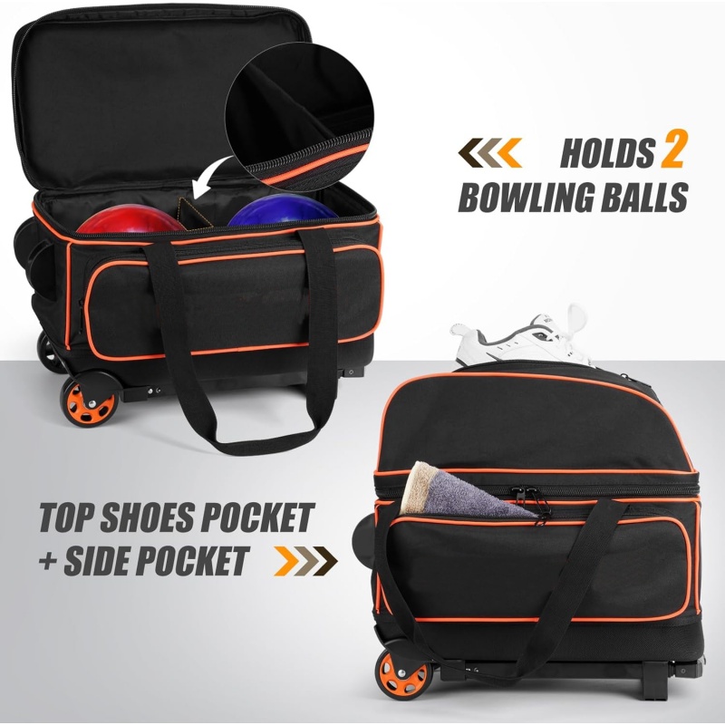 OEM Portable Wheeled Bowling Storage Bag