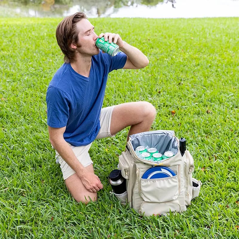 Water-resistant insulated backpack