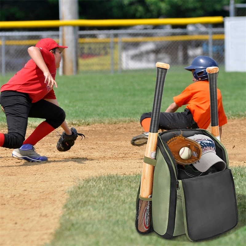 Reflective strips night safe bat basketball backpack