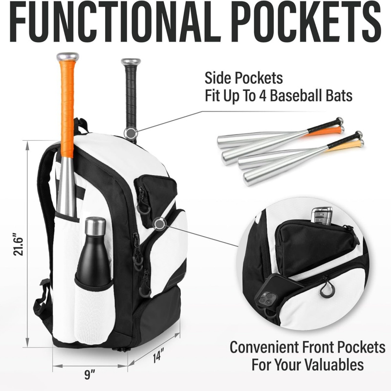 OEM Youth Baseball Softball Bat Bag Backpack