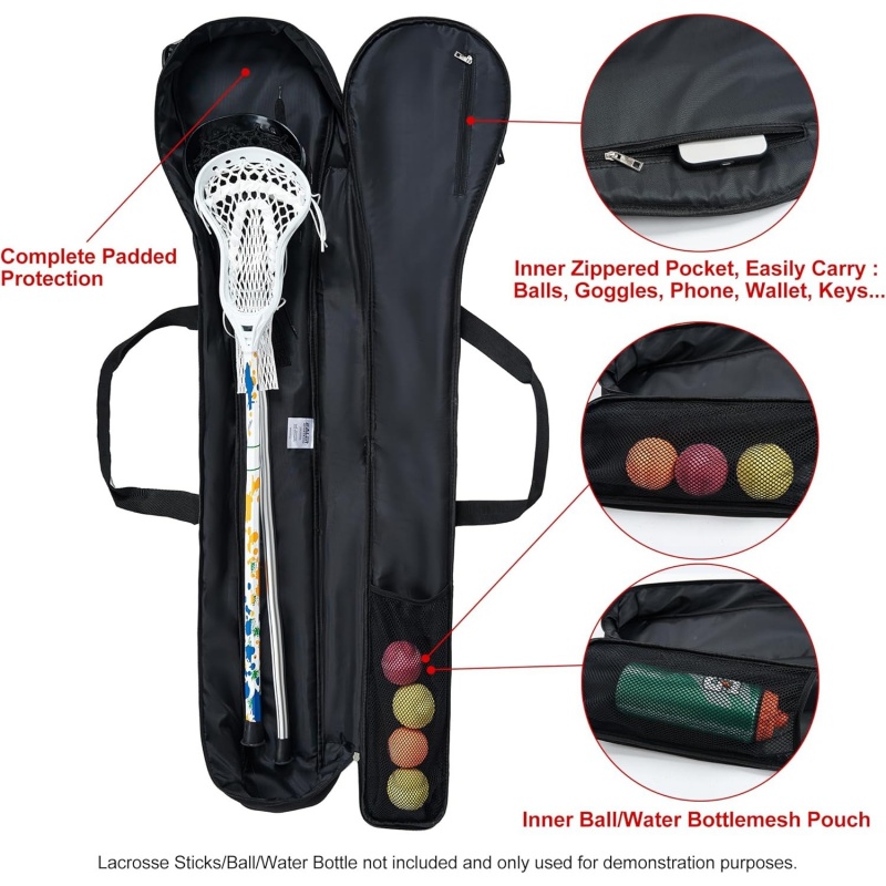 Specialized cases for lacrosse stick storage